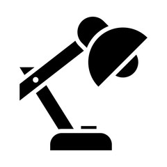 Table Lamp Vector illustration. Quality design element Glyph Style. Editable stroke.