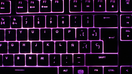 Teclado rosa