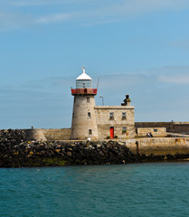 Fototapeta na wymiar Lighthouse in the Irish Howth port