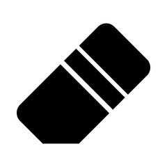 Obraz premium Eraser Vector illustration. Quality design element Glyph Style. Editable stroke.