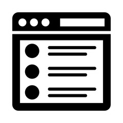 Website Vector illustration. Quality design element Glyph Style. Editable stroke.