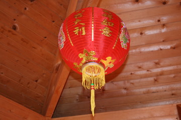 chinese lantern on wall