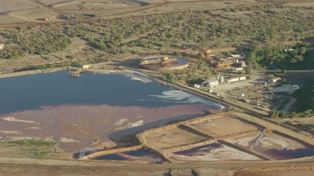 Aerial view Hope Valley mining tailings pond Perth