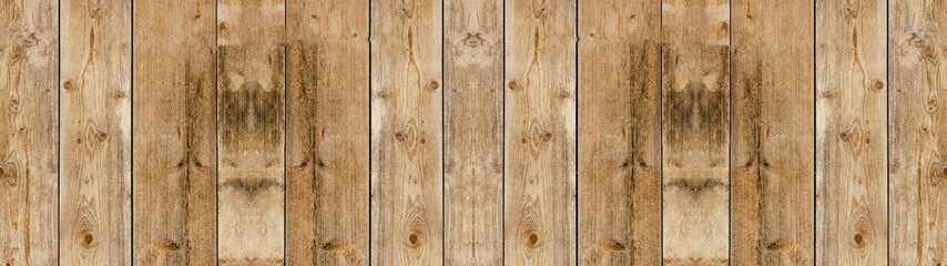 Fototapeta premium old brown rustic light bright wooden texture - wood background panorama banner long