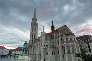 View of the Mátyás Church in Budapest, Hungary.