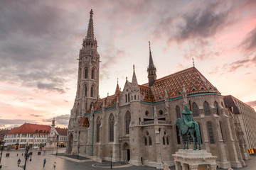 Fototapeta premium View of the Mátyás Church in Budapest, Hungary.