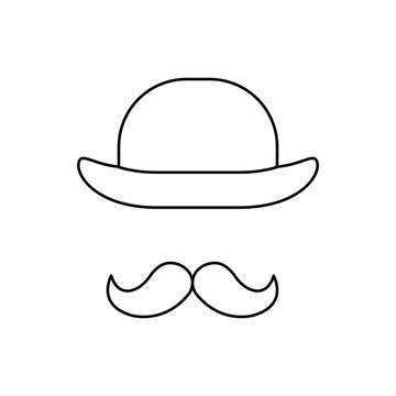 england hat gentleman with mustache