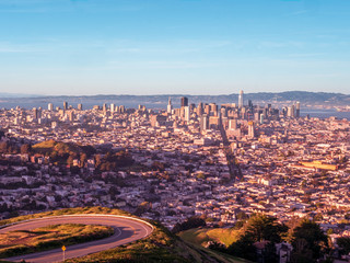 Streets of San Francisco view from the Twin Peaks