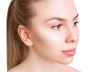 Obraz premium Beautiful girl with perfect makeup and skin.