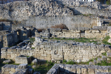 Ruins of ancient Greek colony Khersones.Sevastopol.Crimea.Russia