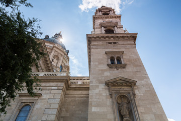 St. Stephen's Basilica in Budapest, Hungary. Street view