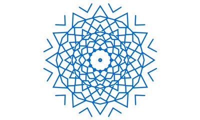 Vector blue snowflake shape icon