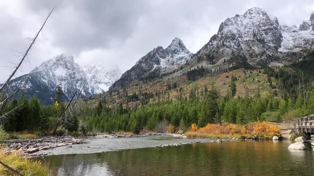 338 Grand Teton National Park lake with mountain peaks