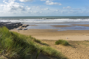 Croyde bay beach in North Devon
