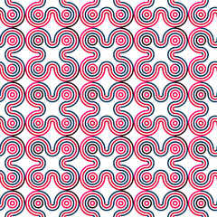 Seamless geometric pattern. Repeating geometric symmetric ornament. Tiled back. Repeatable design for decor, fabric, textile, wallpapers, cloth.