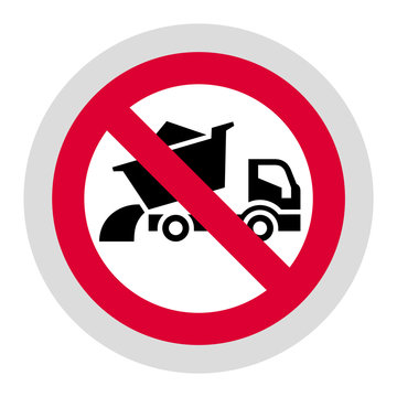 recommend clip art: Do not dump cargo forbidden sign, modern round sticker