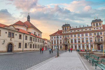 beautiful old streets of Prague.