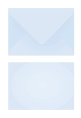 Blue closed post letter. vector illustration