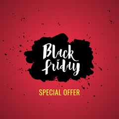 Black friday a banner. Vector isolated illustration.