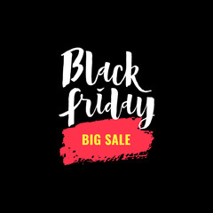 Black friday a banner. Vector isolated illustration.