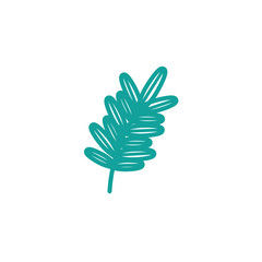 branch foliage nature leaf icon line green