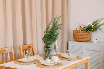 Christmas festive table house decor interior elegant