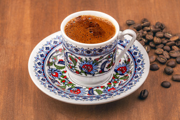 Traditional Turkish Coffee with clipping path