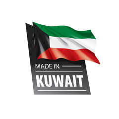Kuwait flag, vector illustration on a white background