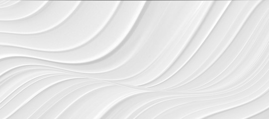 Abstract grey white waves and lines pattern.  Futuristic template background. 