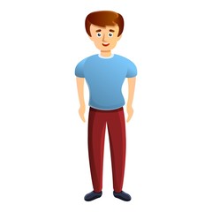 Fototapeta premium Preschool boy icon. Cartoon of preschool boy vector icon for web design isolated on white background