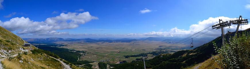 Fototapeta na wymiar Panoramic view of mountains in National Park Durmitor, Montenegro.