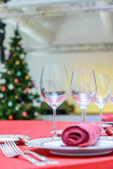 Wedding decor in a restaurant