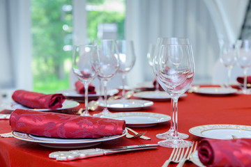 Wedding decor in a restaurant