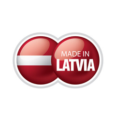 Latvia flag, vector illustration on a white background