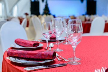 Wedding decor in a restaurant