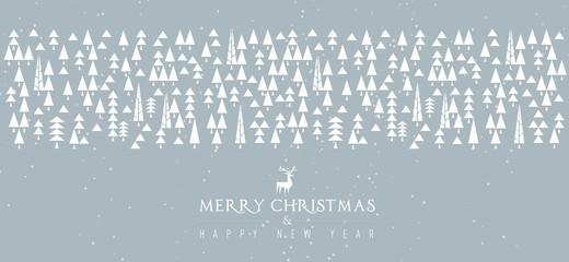 Christmas and New Year background with geometric tree