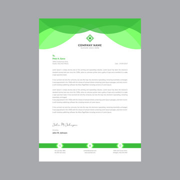 Green Business Letterhead Templates