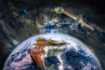 Earth - High resolution beautiful art presents planet of the solar system. This image elements...