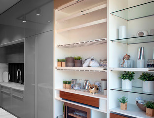 people and food in a beautiful modern design kitchen