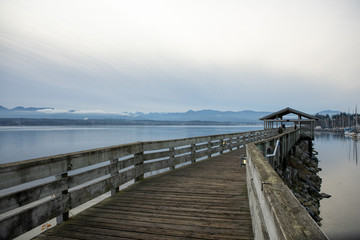 Obraz premium Pier at Comox Marina, Vancouver Island, British Columbia