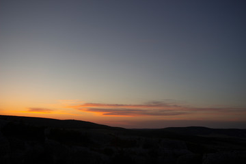 Obraz premium The evening sky at sunset. Beautiful landscape.