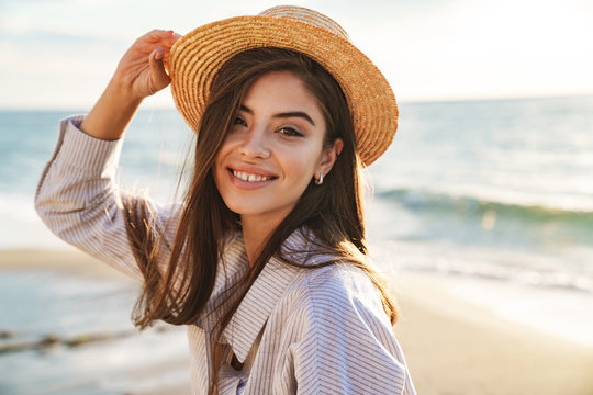 Beautiful Lovely Young Woman Wearing Summer Clothes