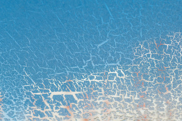 The icy glass of the car