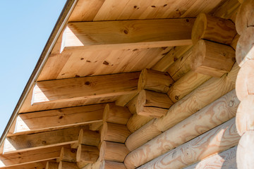 A fragment of a new frame of timber