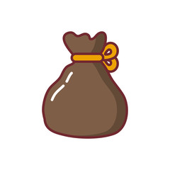 Merry christmas santas bag vector design