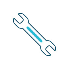 wrench key tool isolated icon