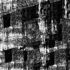 Naklejka na ściany i meble Grunge background black and white. Pattern of scratches, chips, cracks. Vector monochrome pattern of dirt. Old worn surface