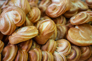 Moscow rolls. Bakery products.