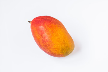 Two mango on white background. Mango are one of the most popular fruit in the World