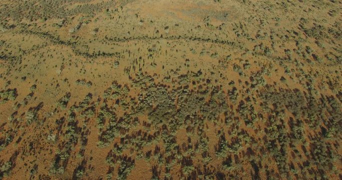 Aerial of Australian Aboriginal Landscape a wildlife habitat